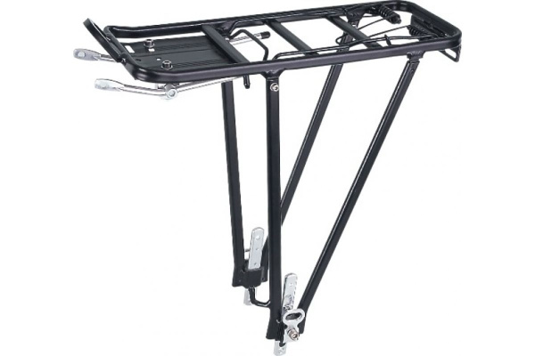 Багажник KW-613 24"-28", алюминий, с прижимом, черный Багажник KW-613 24"-28", алюминий, с прижимом, черный