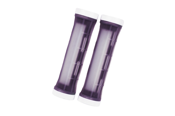 Грипсы MTB HL-G309, 130мм, с 2 грипстопами, под шестигранник, фиолетовые Грипсы MTB HL-G309, 130мм, с 2 грипстопами, под шестигранник, фиолетовые