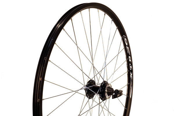 Колесо 27,5" MTB,переднее,под диск IS6, двойной обод 2XTB-26,алюм.сплав, черный, втулка JY-D041DSE,крепление ротора IS6 Колесо 27,5" MTB,переднее,под диск IS6, двойной обод 2XTB-26,алюм.сплав, черный, втулка JY-D041DSE,крепление ротора IS6