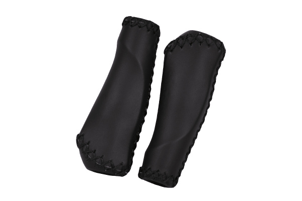 Грипсы MTB HL-GB310 135mm, эргономические, резина\кожзам, черные Грипсы MTB HL-GB310 135mm, эргономические, резина\кожзам, черные