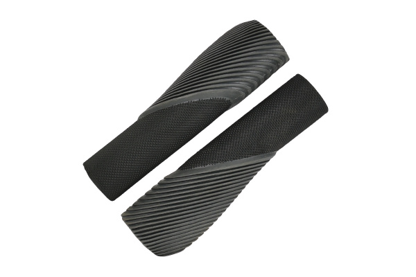 Грипсы MTB HL-G303-1 130mm, эргономические, резина, черно-серые Грипсы MTB HL-G303-1 130mm, эргономические, резина, черно-серые