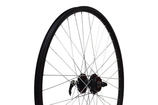 Колесо 26" MTB переднее,дв.обод Qijian DA18 36H,алюм.втулка KT-M65F Disc 36H IS6,эксц.черный Колесо 26" MTB переднее,дв.обод Qijian DA18 36H,алюм.втулка KT-M65F Disc 36H IS6,эксц.черный